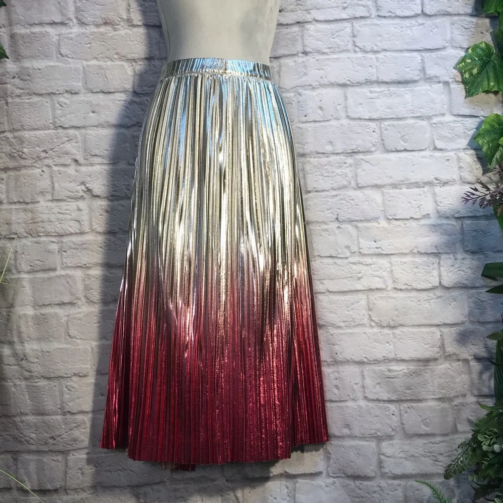 Anthropologie Ombre Pleated skirt - Picture 8 of 16